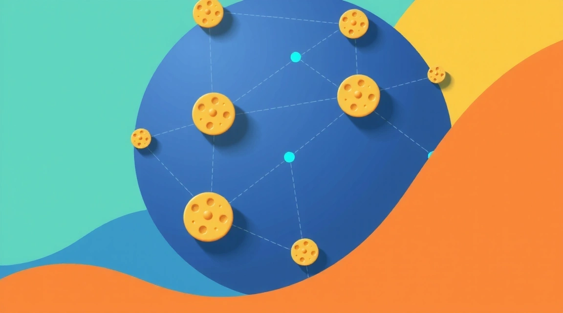 Illustration of internet cookies and data tracking